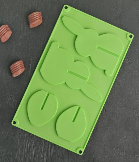 Форма для шоколада 3D 29×16,8 см "Пасхальный кролик", 4 ячейки, МИКС