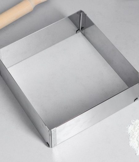 Форма для выпечки с регулировкой размера "Квадратная", H-8,5 см, 25х25 - 48х48 см